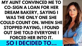 Aunt Convinced Me To Co-Sign A Loan For Her Dream Bakery, Then Blamed Me When She Stopped Paying...