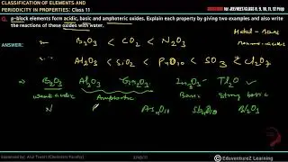 p-block elements form acidic, basic and amphoteric oxides. Explain each property by giving two examp