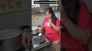 new trick to make any tawa into nonstick tawa #ajiojikitchenshorts #shorts #relatable #ytshorts