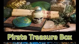 Pirate Treasure Trinket Box - Altered Wooden Blank with Mixed Media