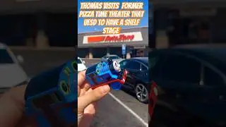 Thomas and Chuck E. Cheese visit a former pizza time theater in Fresno CA (Former shelf stage CEC)￼￼