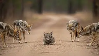 A Lonely Baby Bobcat Was Surrounded by Coyotes — Then Something Unthinkable Appeared