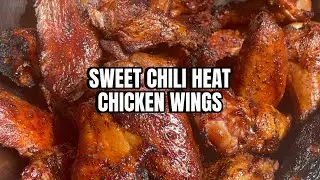 Sweet Chili Heat Chicken Wings on Charcoal Grill | Hickory-Smoked & Sauced to Perfection