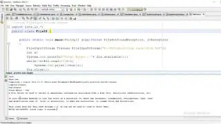 FileInputStream class in Java