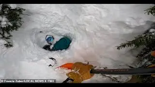 Washington state skier rescues snowboarder buried beneath snow watch the dramatic video