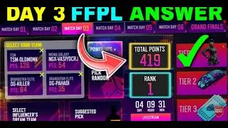 100% FFPL day-3 best team