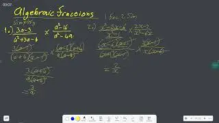 Algebraic Expressions with Fractions Grade 10