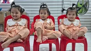 Ba bé sinh ba Mai Thùy Linh hớn hở khi mẹ Phương cho thử món uống tuổi thơ | TAM CÔ NƯƠNG