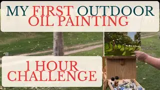 Oil Painting Plein Air 1 hour Challenge! Trees At Sunset