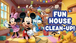 Mickey Mouse & Friends Clean the Fun House 🧹🏠 | Fun Kids Poem & Story
