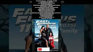 FAST & FURIOUS 11 (2025) FIRST LOOK! Vin Diesel Returns with the FAMILY &ndash; Plot Leaks & Cast Reveals!