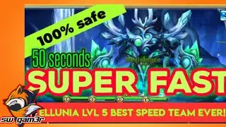 summoners war: ELLUNIA 5 SUPER FAST speed team/ Sanctuary of Dreaming Fairies
