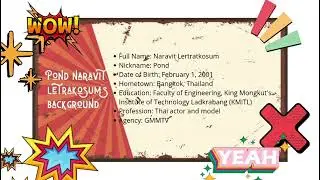 Descriptive text about Pond Naravit ✨ ;by Vira Maharani X-3