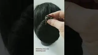 Ruby zoisite U hair pin, elegant green U hair pin, Rich hair accessories, wire wrapped jewelry, doub