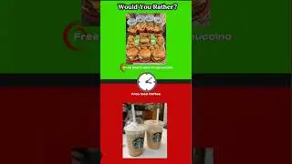Free Starbucks ☕ or Free McDonald's 🍟? Hardest Choice! #shorts#usashorts #wouldyourather