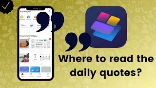 Where to read the daily quotes in Top Widgets?