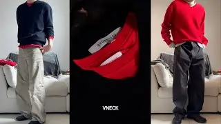 브이넥 니트
