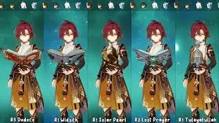 Heizou weapon reference with dodoco tales, the widsith, solar pearls, lost prayer and tulaytullah