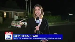 Nicole Rowles reporting on a suspicious death in Eagleby