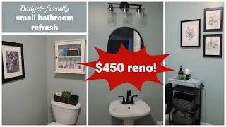 Budget-friendly basement BATHROOM UPDATE / From drab to fab for $450!!