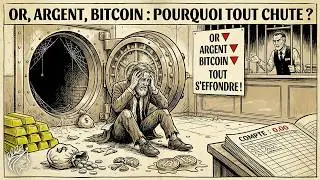 Crash multi march&eacute;, le bitcoin baisse, l'or et l'argent en chute libre