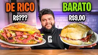Pão com mortadela de Rico vs Simples!