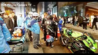 【渋谷ハロウィン】バイク事故　タクシーに激突　後ろボコボコ