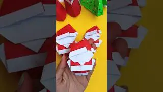 Origami Santa Claus #christmas #chirstmascrafts #origamisantaclaus