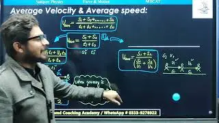 Average Speed & Velocity || Force & Motion || MDCAT || Physics || By: Afnan Bakht