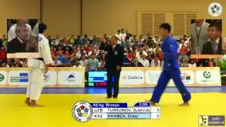 Judo 2013 Wold Championship Miami Cadets: Tursunov (UZB) - Khamza (KAZ) [-66kg] bronze