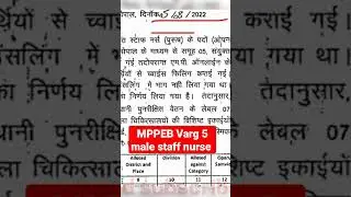 MPPEB Group 5 Male staff nurse #shorts #shortsbeta #incindore