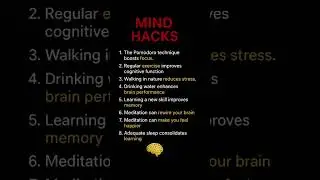 8 Powerful Mind Hacks That Will Change Your Life 🧠🔥#psychology#shorts#viral#trending##MindHacks
