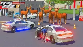 DEER LOOSE IN CITY (CIVILIAN ATTACKED) | (ROLEPLAY) FARMING SIMULATOR 2019