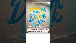Motivational Themed Office Wall Mural 🎨💼 | Creative Workplace Inspiration #shorts #office #mural