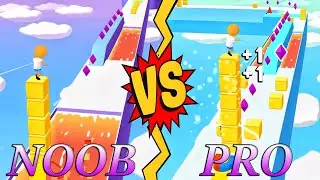 Cube Surfer - (NOOB vs PRO) All Level New Gameplay #3
