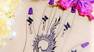 BTS tatoo mehndi design 💜 #girlology #trending #btsarmy #bts #hennadesign #btstattoo #viralbts #bts