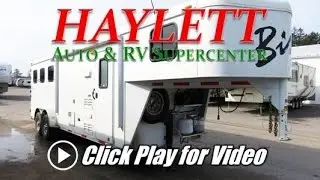 (SOLD) 2014 Bison Trail Hand 380TH Barely Used Living Quarter Three Horse Gooseneck Trailer