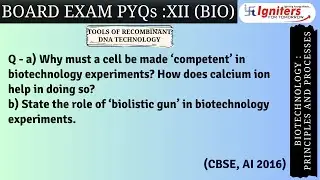 Why must a cell be made &lsquo;competent&rsquo; in biotechnology experiments? How does calcium ion help in do...