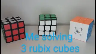 Me solving the Squish cube,A Mc Donalds cube and a speed cube
