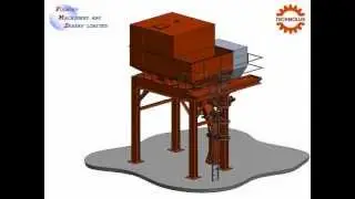 Triton articulated sand mixer with sand silos showing mixer movement.wmv