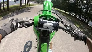 LEARNING WHEELIES ON A KAWASAKI KX450 