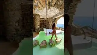 bedroom cave | beautiful views in greece #luxury #bedroom