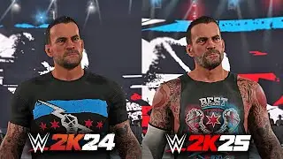 WWE 2K24 vs WWE 2K25 Entrance Comparison | Ft. CM Punk, Cody Rhodes, Jey Uso, John Cena More!