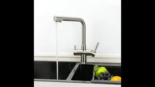 DOGO 3-in-1 kitchen mixer tap, Tri-flow water filtered faucet,  3 way tap