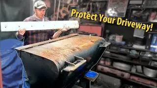 Установка полиуретановой режущей кромки на ковш погрузчика для уборки снега!