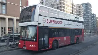 Superloop - BYD BD11 - EBD69se - LF74TWK - on Not In Service - Leaves Canning Town Stn - 05/01/2026