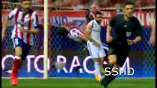 Mario Mandzukic Fight against Ramos and Carvajal // Atletico Madrid vs Real Madrid Fightscene