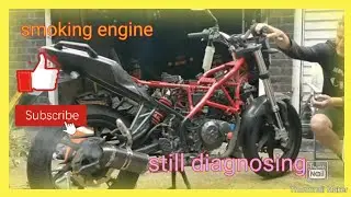 ksr moto grs 125 engine diagnostic. why is it smoking.