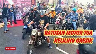 Ratusan Motor Tua Keliling Gresik | Motor Antique Club Indonesia