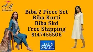 Biba 2Piece Set|Biba Summer Colection|Office Wear kurta From Biba|Biba Floral Print Kurta 8147455506